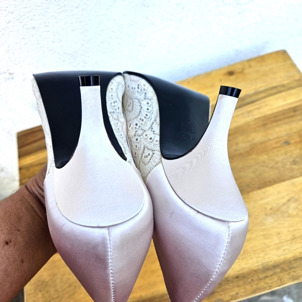 New Caparros Nude Satin Quillian Shoes Women's Size 9.5 - Picture 15 of 16